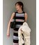 【ONLINE限定カラーあり】マルチボーダーニットワンピース