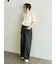 ウエストゴムサイドタックデニムパンツ