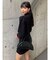タックショルダーニットワンピース