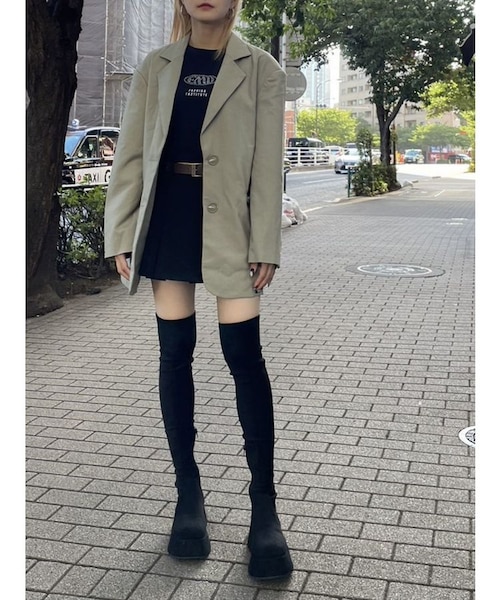 EMODA ローヒール フィット ロングブーツ ローヒールフィットロングブーツ｜エモダの通販｜&mall（アンドモール