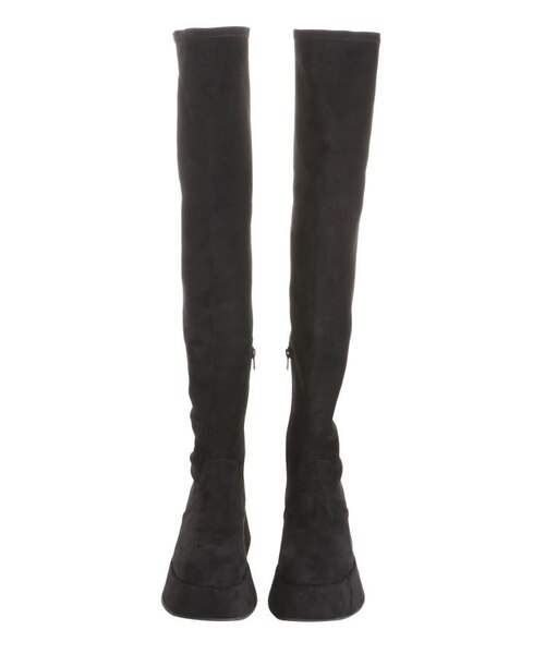 ローヒールフィットロングブーツ｜エモダの通販｜&mall（アンドモール