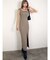ワイドストラップリブスリットワンピース