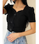 FRONT BUTTON SHORT RIB TOP