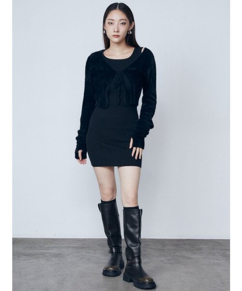 【新品】BLUE LABEL CRESTBRIDGE サイドゴアブーツ M BLUE LABEL CRESTBRIDGE◇サイドゴアブーツ/M/BLK/レザー