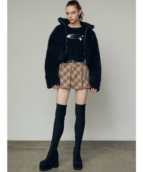 EMODAブラックニーハイブーツ sサイズ