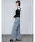 ルーズワイドハイウエストジーンズ