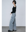 ルーズワイドハイウエストジーンズ