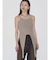【VEQUM】MIXTURE HALTER KNIT