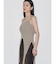 【VEQUM】MIXTURE HALTER KNIT