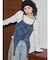 【VEQUM】MIXTURE HALTER KNIT