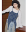 【VEQUM】MIXTURE HALTER KNIT