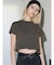【VEQUM】DAMAGE CROPPED T SHIRT
