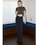【VEQUM】DAMAGE CROPPED T SHIRT