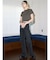 【VEQUM】DAMAGE CROPPED T SHIRT