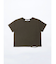 【VEQUM】DAMAGE CROPPED T SHIRT