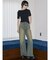 【VEQUM】RIM WIDE JEANS