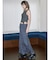 【VEQUM】CRUSH WRINKLE MAXI SK
