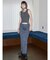 【VEQUM】CRUSH WRINKLE MAXI SK