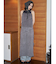 【VEQUM】CHAMBRAY SHEER MAXI ONE PIECE