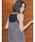 【VEQUM】CHAMBRAY SHEER MAXI ONE PIECE