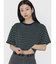【VEQUM】HIGH GAUGE BORDER SHORT T SHIRT