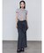 リブカッティングショートスリーブトップ