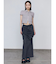 リブカッティングショートスリーブトップ