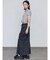 リブカッティングショートスリーブトップ