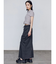 リブカッティングショートスリーブトップ