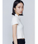 リブカッティングショートスリーブトップ