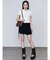 リブカッティングショートスリーブトップ