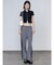 リブカッティングショートスリーブトップ
