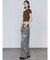 リブカッティングショートスリーブトップ