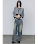 アートステッチワイドルーズジーンズ