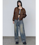 ヴィンテージフェイクレザーブルゾン