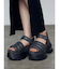エアバルキーソールパッファーサンダル