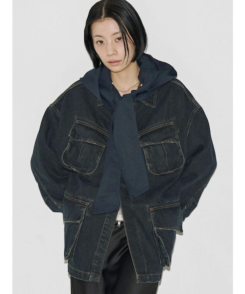 VEQUM】BOXY DENIM BZ｜エモダの通販｜&mall（アンドモール