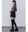 シアーベロアプレートクロップトップ