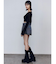 シアーベロアプレートクロップトップ