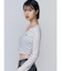 シアーベロアプレートクロップトップ