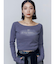 ロゴクロップドロングスリーブTシャツ