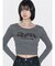 ロゴパッチクロップロングスリーブTシャツ
