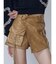 カーゴラップフェイクレザーショートパンツ