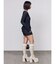 プレーティングリブニットショートパンツ