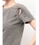 アシンメトリーカットアウトTシャツ