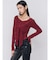 フロントリボンオフショルダーニット