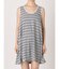 ボーダータンクフレアワンピース