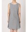 ボーダータンクフレアワンピース