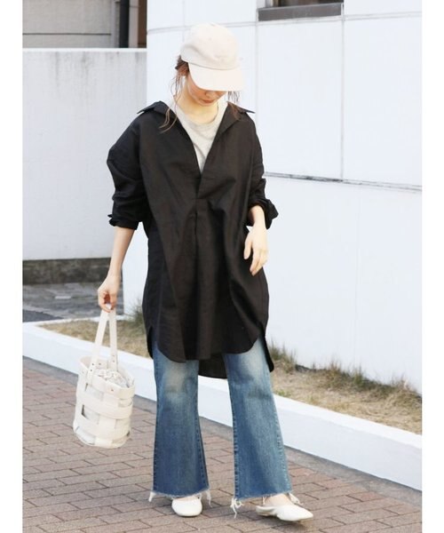 アングリッド "リネン混 スキッパービックシャツ" リネン混スキッパービッグシャツ｜アングリッドの通販｜&mall（アンド