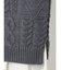 パッチワークケーブルニットベスト